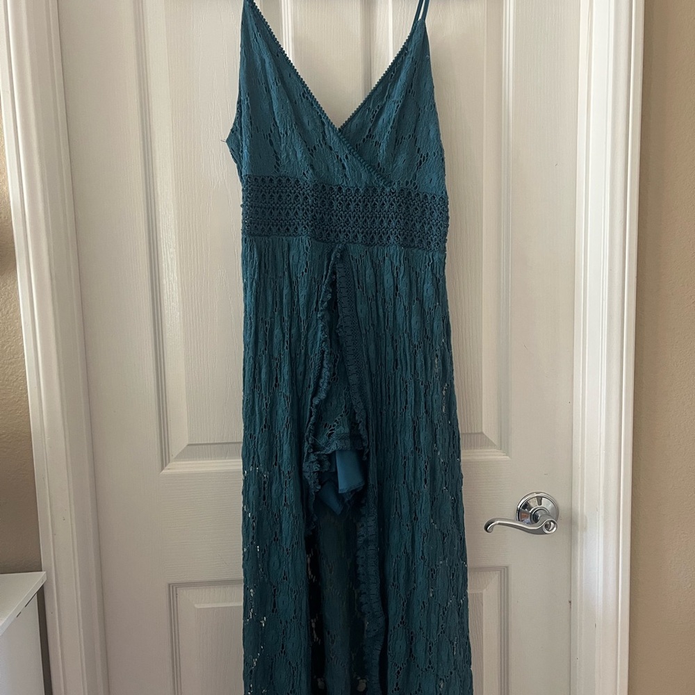 Cupshe Teal Lace Jumpsuit
